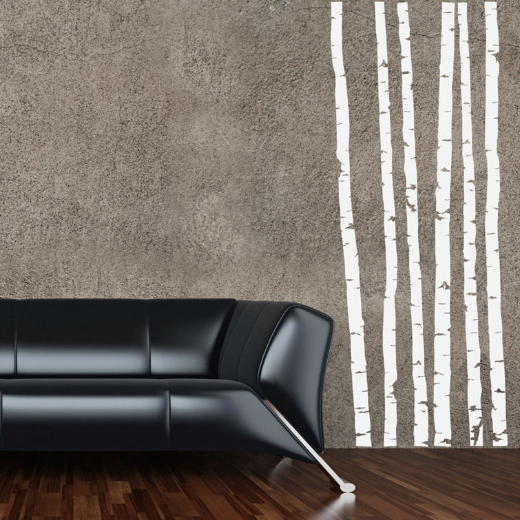 Zoomie Kids Birch Tree Trunk Wall Decal & Reviews Wayfair